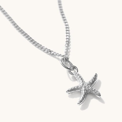 Mini Starfish Necklace Silver